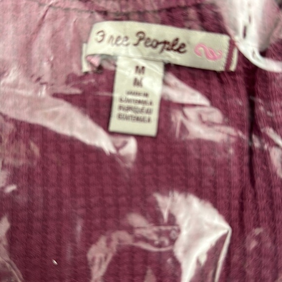 𝅺FREE People Santa Clara Thermal Top /Mulberry - Picture 5 of 8